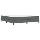 Box spring seng med madras Mørkegrå 180 x 200 cm Stof