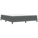 Box spring seng med madras Mørkegrå 180 x 200 cm Stof
