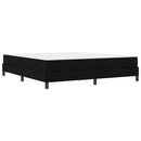 Box spring seng med madras Sort 180 x 200 cm Stof