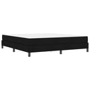 Box spring seng med madras Sort 180 x 200 cm Stof