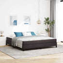 Box spring seng med madras Mørk Brun 180 x 200 cm Stof
