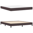 Box spring seng med madras Mørk Brun 180 x 200 cm Stof