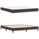 Box spring seng med madras Mørk Brun 180 x 200 cm Stof