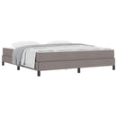 Box spring seng med madras Gråbrun 180 x 200 cm Stof