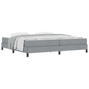 Box spring seng med madras Lysegrå 200 x 200 cm Stof