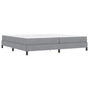 Box spring seng med madras Lysegrå 200 x 200 cm Stof