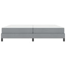 Box spring seng med madras Lysegrå 200 x 200 cm Stof