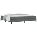 Box spring seng med madras Mørkegrå 200 x 200 cm Stof
