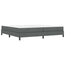 Box spring seng med madras Mørkegrå 200 x 200 cm Stof