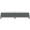 Box spring seng med madras Mørkegrå 200 x 200 cm Stof