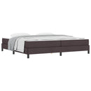 Box spring seng med madras Mørk Brun 200 x 200 cm Stof