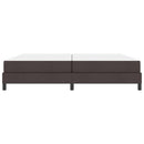 Box spring seng med madras Mørk Brun 200 x 200 cm Stof