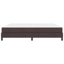 Box spring seng med madras Mørk Brun 200 x 200 cm Stof