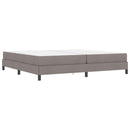 Box spring seng med madras Gråbrun 200 x 200 cm Stof