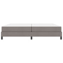 Box spring seng med madras Gråbrun 200 x 200 cm Stof