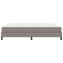 Box spring seng med madras Gråbrun 200 x 200 cm Stof