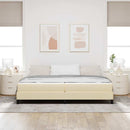 Box spring seng med madras Creme 200 x 200 cm Stof