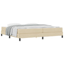 Box spring seng med madras Creme 200 x 200 cm Stof