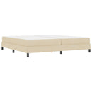 Box spring seng med madras Creme 200 x 200 cm Stof