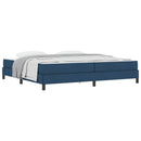 Box spring seng med madras Blå 200 x 200 cm Stof