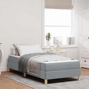 Box spring seng med madras Lysegrå 80 x 200 cm Stof