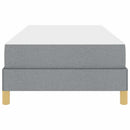 Box spring seng med madras Lysegrå 80 x 200 cm Stof