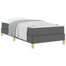 Box spring seng med madras Mørkegrå 80 x 200 cm Stof