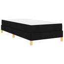 Box spring seng med madras Sort 80 x 200 cm Stof
