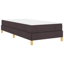 Box spring seng med madras Mørk Brun 80 x 200 cm Stof