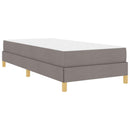 Box spring seng med madras Gråbrun 80 x 200 cm Stof
