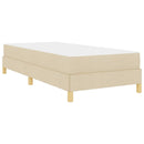 Box spring seng med madras Creme 80 x 200 cm Stof