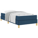 Box spring seng med madras Blå 80 x 200 cm Stof