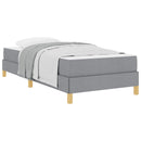 Box spring seng med madras Lysegrå 90 x 190 cm Stof