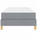 Box spring seng med madras Lysegrå 90 x 190 cm Stof