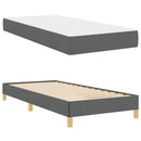 Box spring seng med madras Mørkegrå 90 x 190 cm Stof