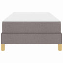 Box spring seng med madras Gråbrun 90 x 190 cm Stof
