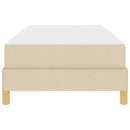 Box spring seng med madras Creme 90 x 190 cm Stof