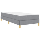 Box spring seng med madras Lysegrå 90 x 200 cm Stof