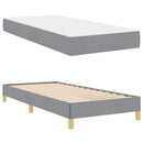 Box spring seng med madras Lysegrå 90 x 200 cm Stof