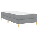 Box spring seng med madras Lysegrå 90 x 200 cm Stof