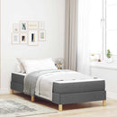 Box spring seng med madras Mørkegrå 90 x 200 cm Stof