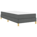 Box spring seng med madras Mørkegrå 90 x 200 cm Stof