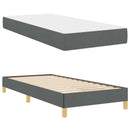 Box spring seng med madras Mørkegrå 90 x 200 cm Stof