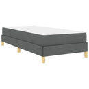 Box spring seng med madras Mørkegrå 90 x 200 cm Stof