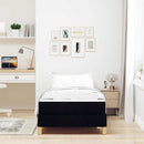Box spring seng med madras Sort 90 x 200 cm Stof