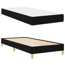 Box spring seng med madras Sort 90 x 200 cm Stof