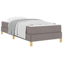 Box spring seng med madras Gråbrun 90 x 200 cm Stof