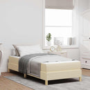 Box spring seng med madras Creme 90 x 200 cm Stof
