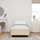 Box spring seng med madras Creme 90 x 200 cm Stof