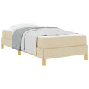 Box spring seng med madras Creme 90 x 200 cm Stof